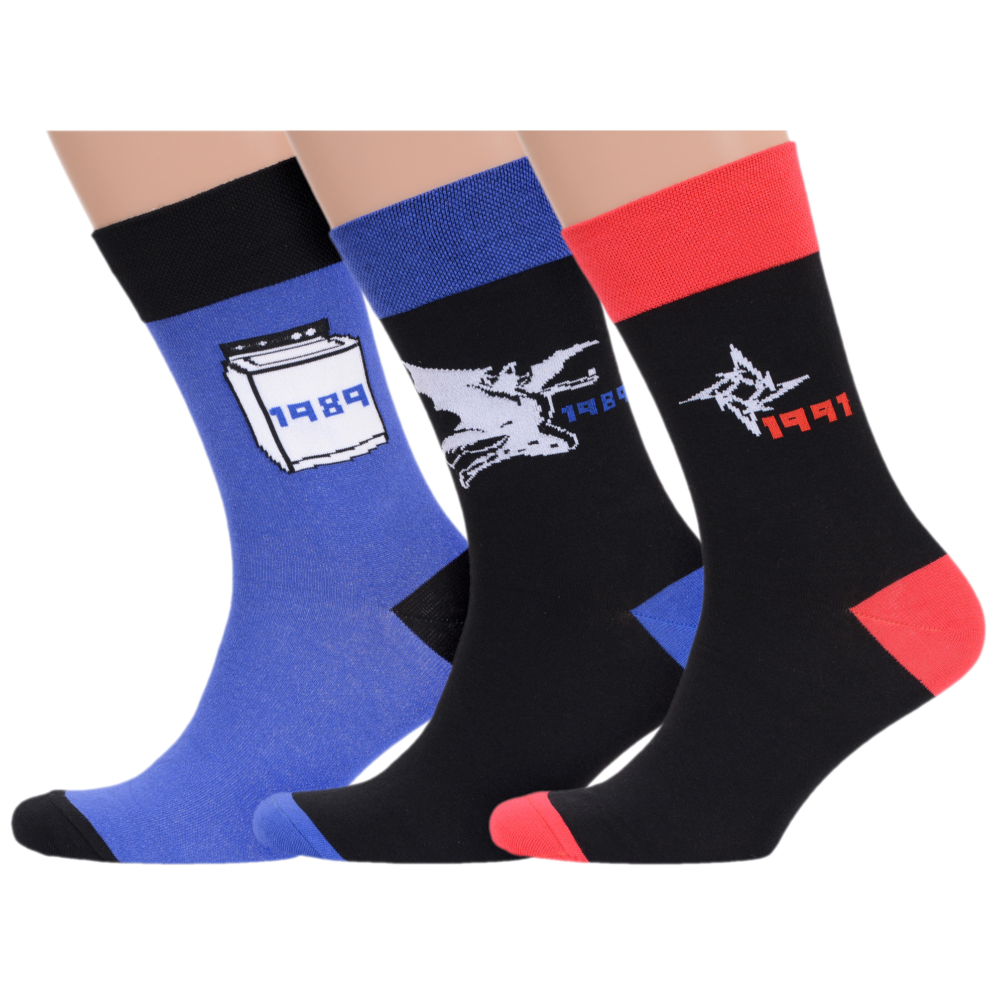 

Комплект носков мужских MoscowSocksClub msk3-М44 разноцветных 25, msk3-М44