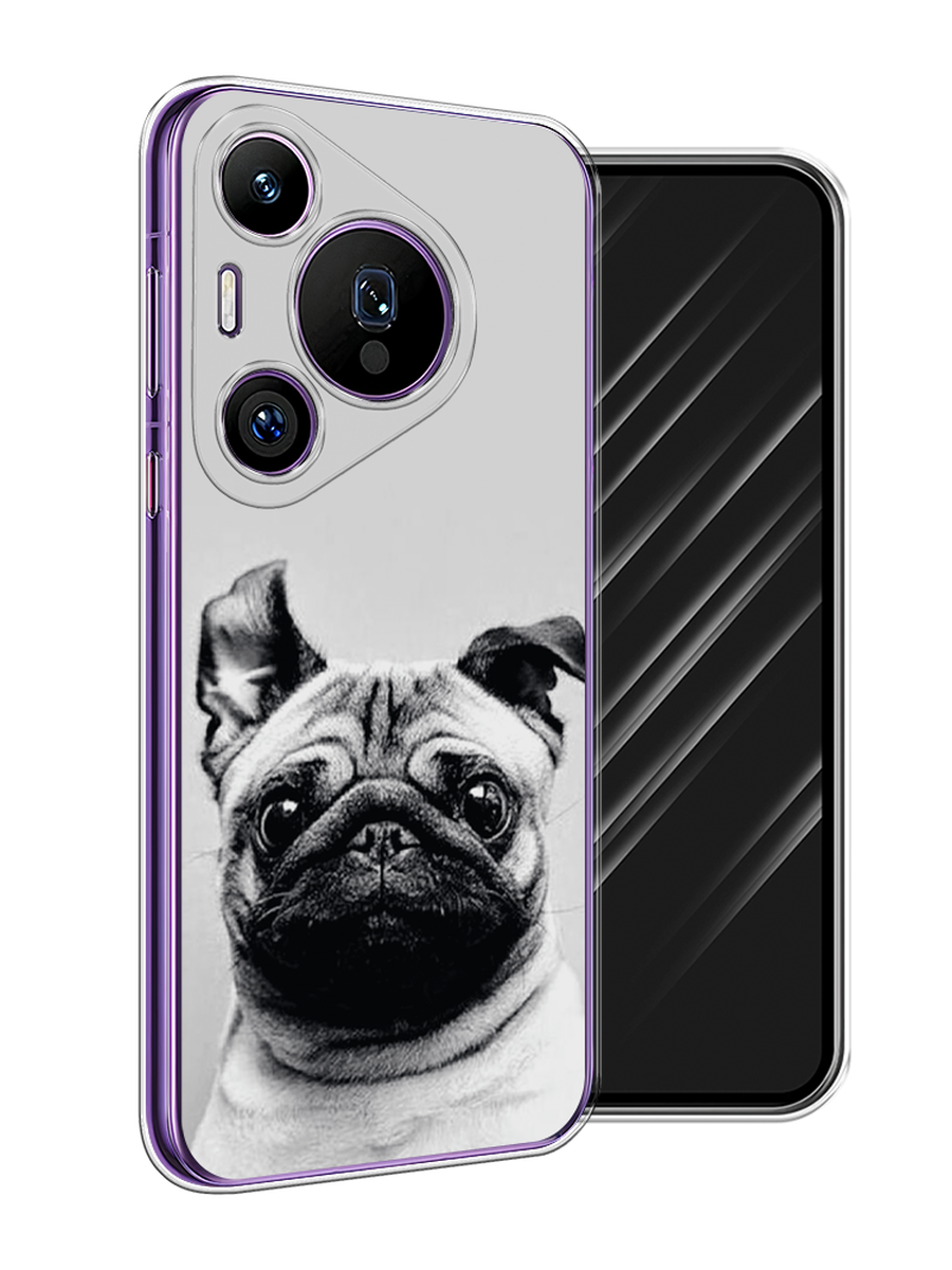 

Чехол Awog на Huawei Pura 70 Pro/70 Pro Plus "Ушастый мопс", Серый, 6124450-1