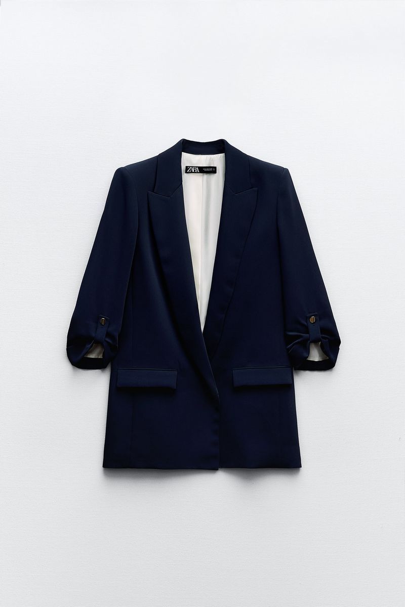 

Блейзер женский ZARA 02182518 синий XS, 02182518