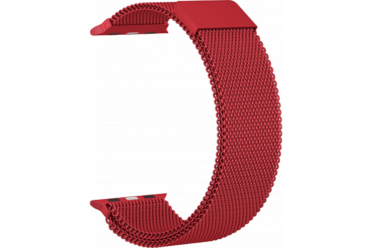 Ремешок сетчатый на магните для Apple Watch 44мм, красный
