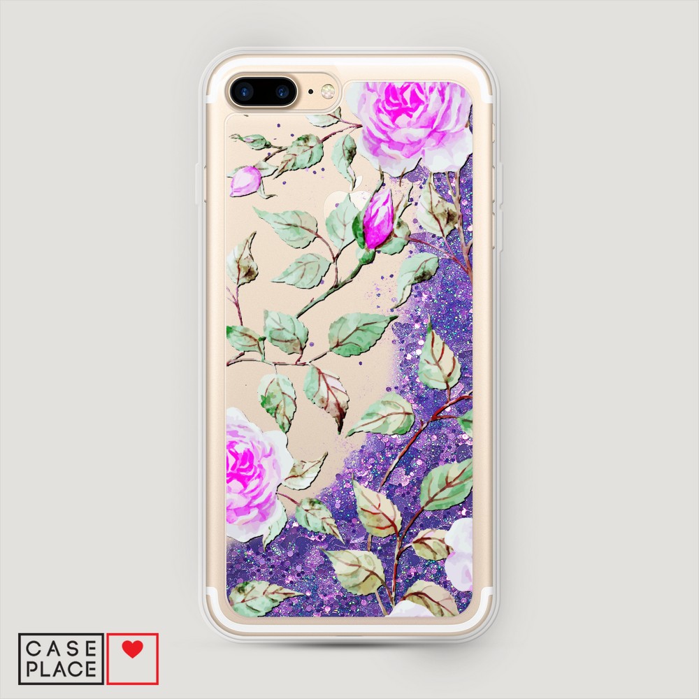 

Жидкий чехол с блестками "Цветочная фантазия 7" на Apple iPhone 7 Plus, 10792-1