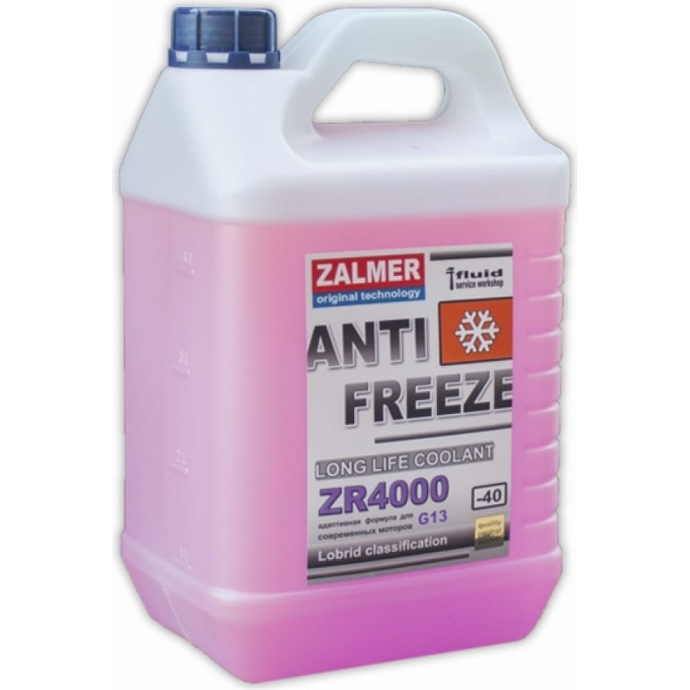 

Антифриз ZALMER Antifreeze ZR4000 LLC G13 фиолетовый -40С 5кг ZR40V005