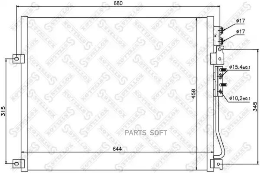 STELLOX Радиатор кондиционера STELLOX 1045576sx