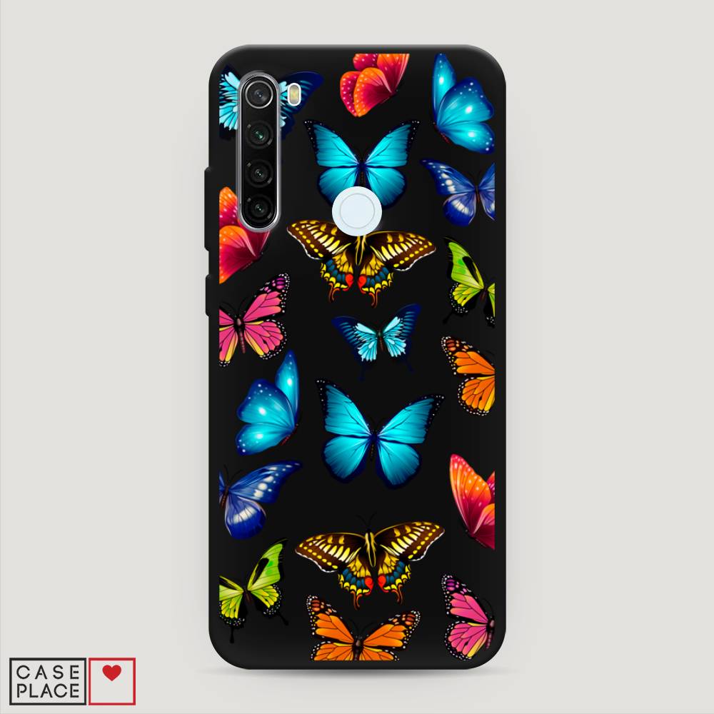 

Матовый силиконовый чехол "Разные бабочки" на Xiaomi Redmi Note 8T, Разные бабочки