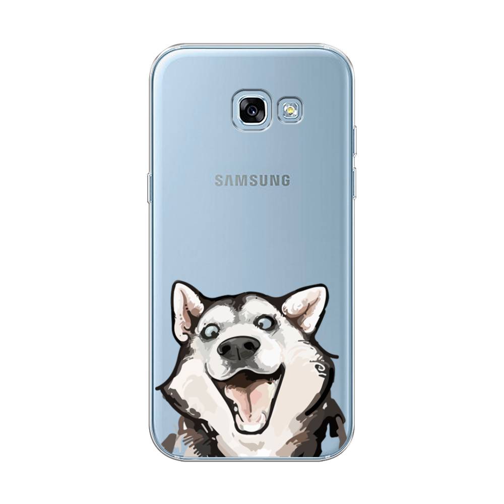 

Чехол Awog на Samsung Galaxy A5 2017 / Самсунг A5 2017 "Радостный хаски", Белый;голубой;черный, 20650-1