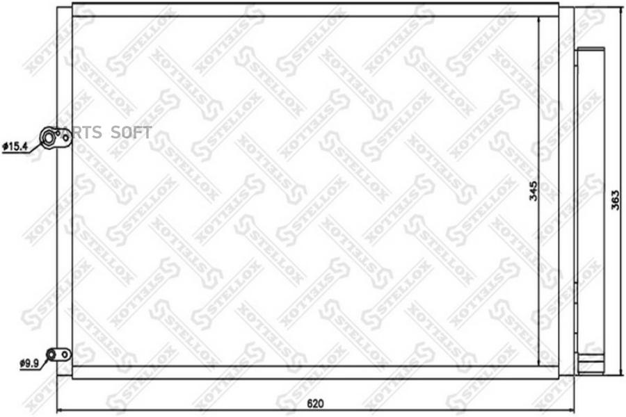 

STELLOX Радиатор кондиционера STELLOX 1045615sx