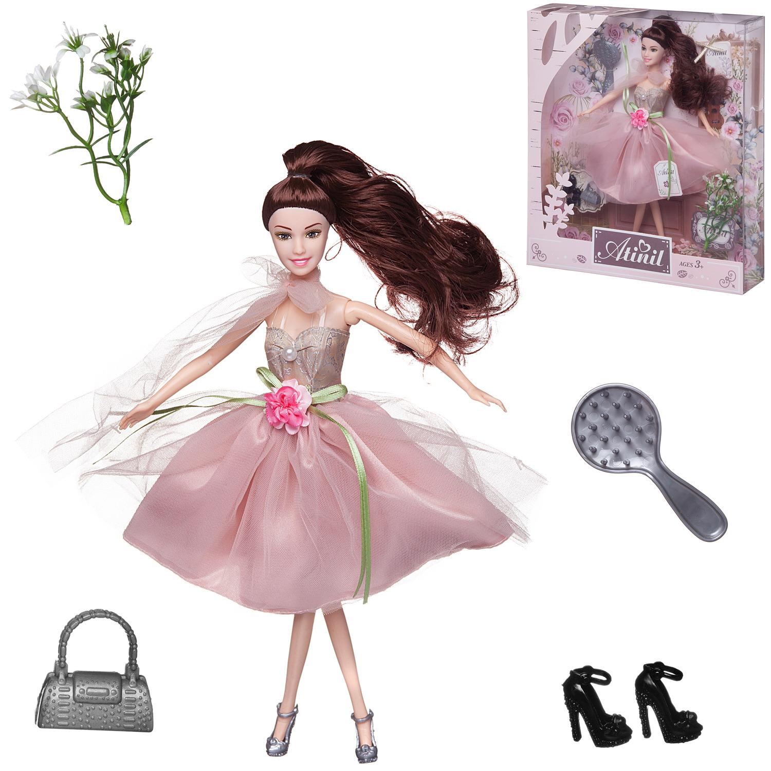 фото Кукла junfa atinil цветочная гармония (в бледно-розовом платье) 28см, wj-22277/шатенка junfa toys