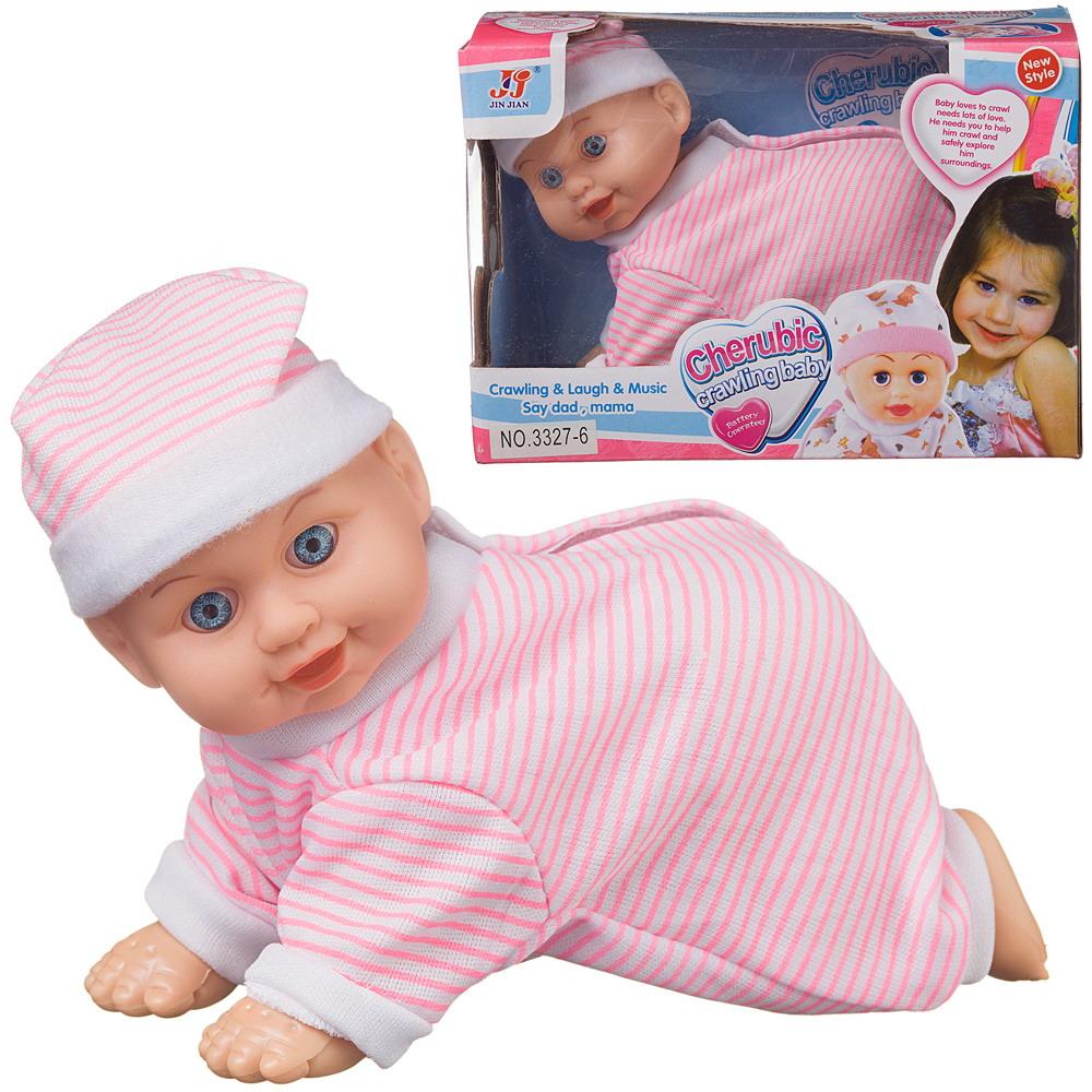 фото Кукла junfa пупс ползающий, звуковые эффекты, №2 3327-6/w(2) junfa toys