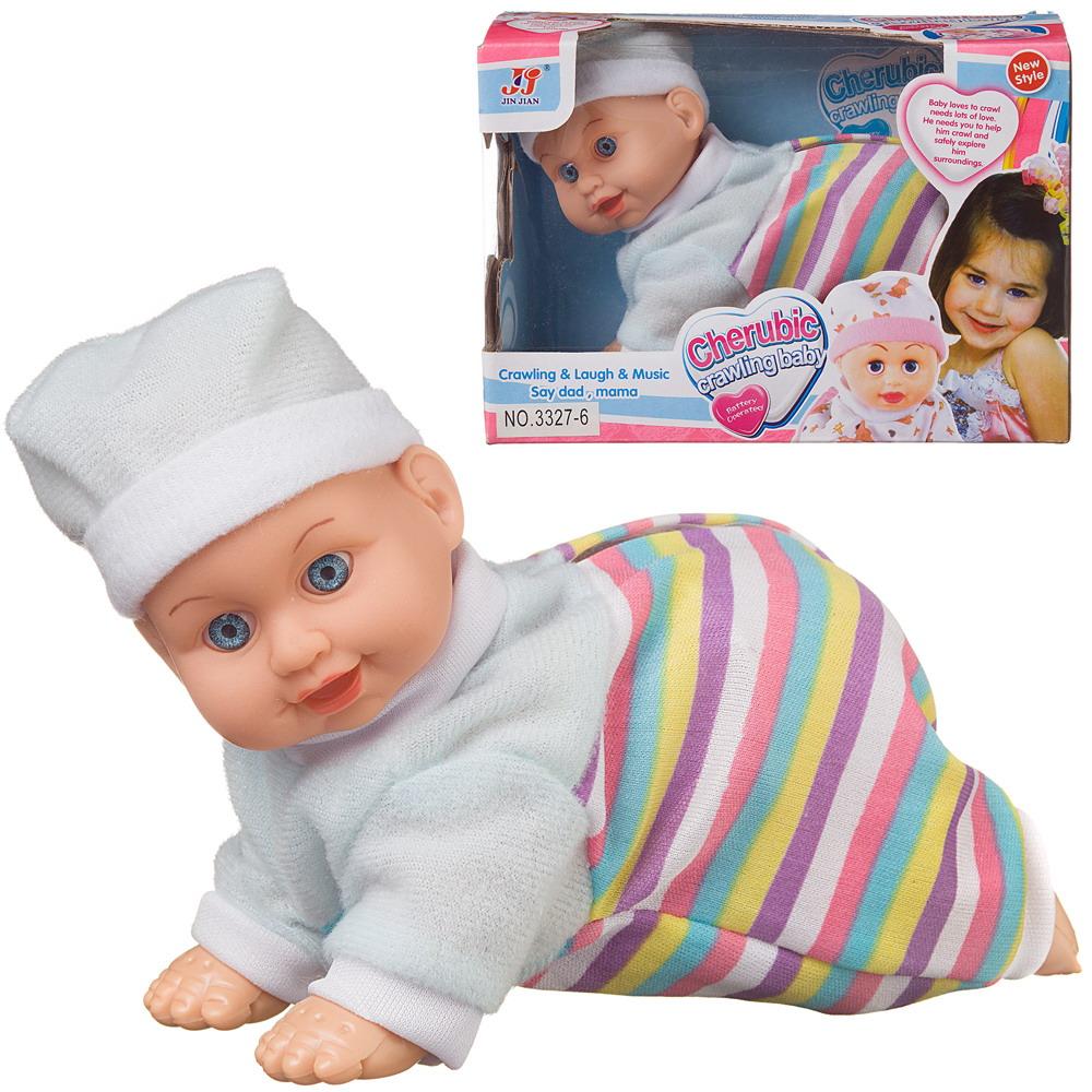 фото Кукла junfa пупс ползающий, звуковые эффекты, №3 3327-6/w(3) junfa toys