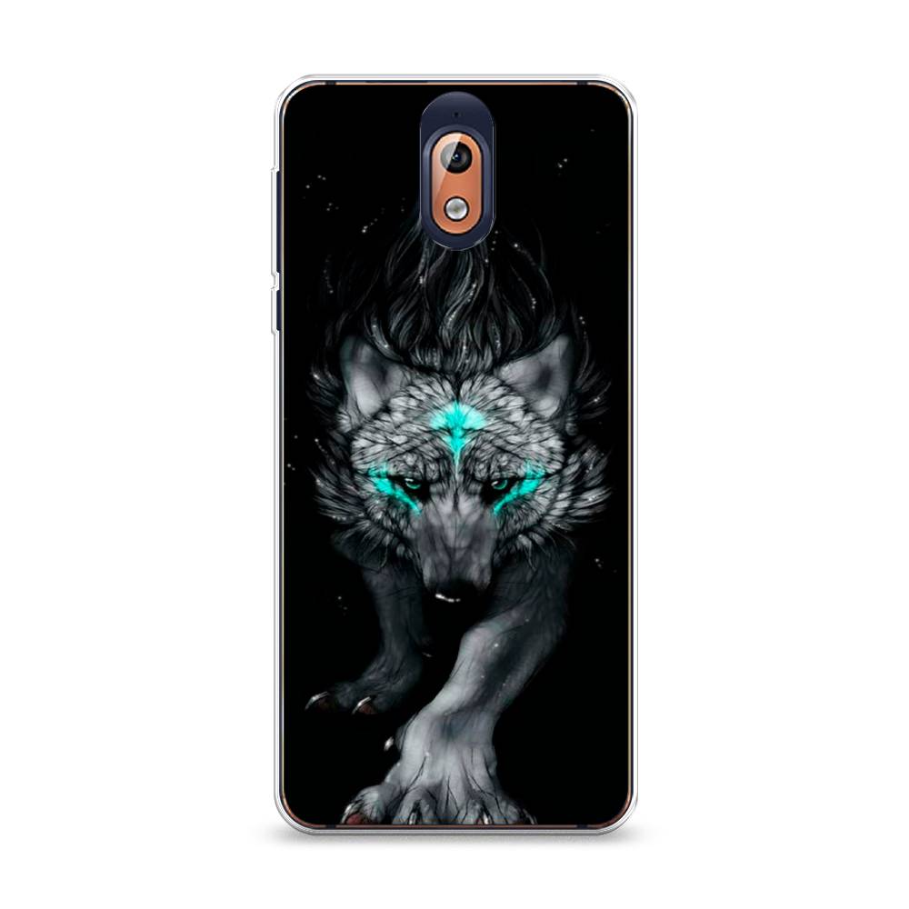 

Чехол Awog на Nokia 3.1 / Нокиа 3.1 "Волшебный волк", Черный;серый, 121650-2