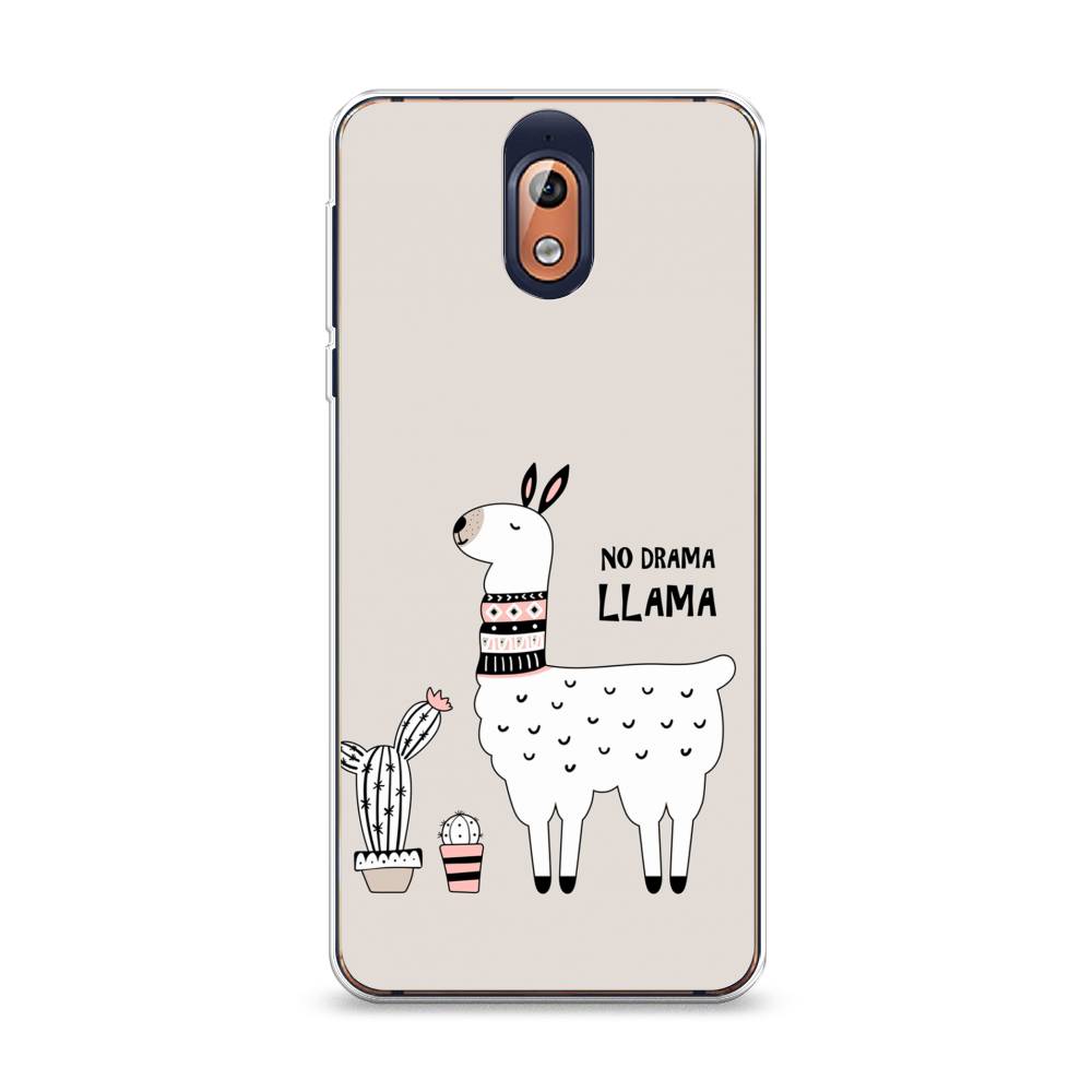 

Чехол Awog на Nokia 3.1 / Нокиа 3.1 "No drama LLama", Бежевый;серый;белый, 121650-2