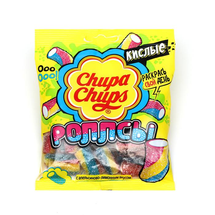 фото Мармелад chupa-chups "роллсы" мини, кислые, 70 г chupa chups