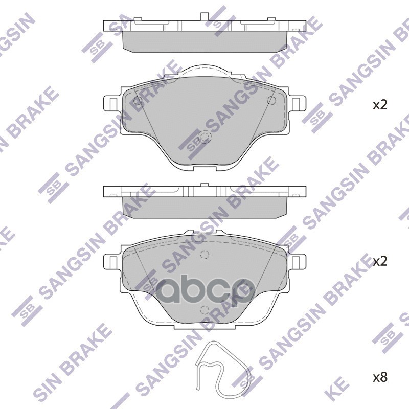 

Колодки дисковые задние \ Citroen C4 Picasso, Peugeot 308 1.6/2.0i/HDi 13> SANGSIN SP4211, SP4211