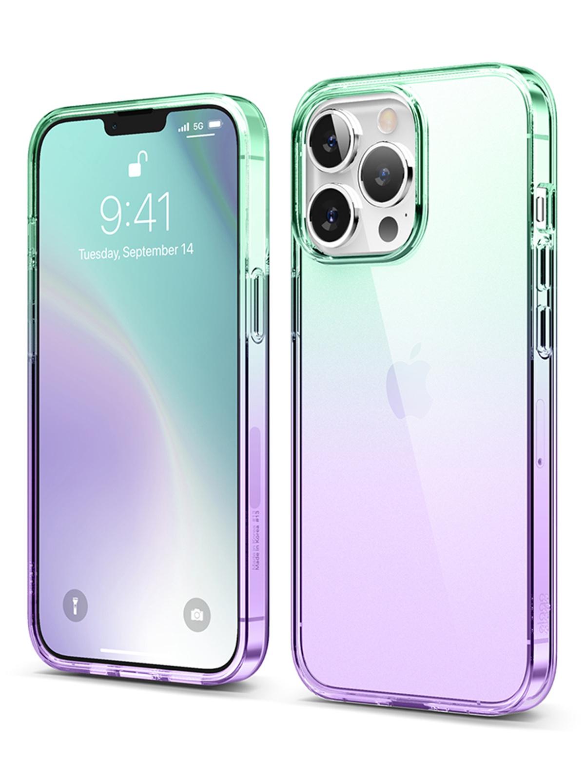 Чехол Elago для iPhone 13 Pro AURORA Gradient GreenPurple 1692₽