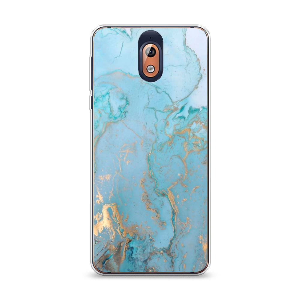 

Чехол Awog на Nokia 3.1 / Нокиа 3.1 "Голубой мрамор рисунок", 121650-3