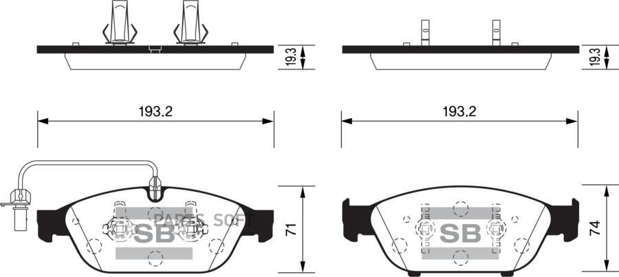 

Тормозные колодки Sangsin brake передние SP2316, SP2316