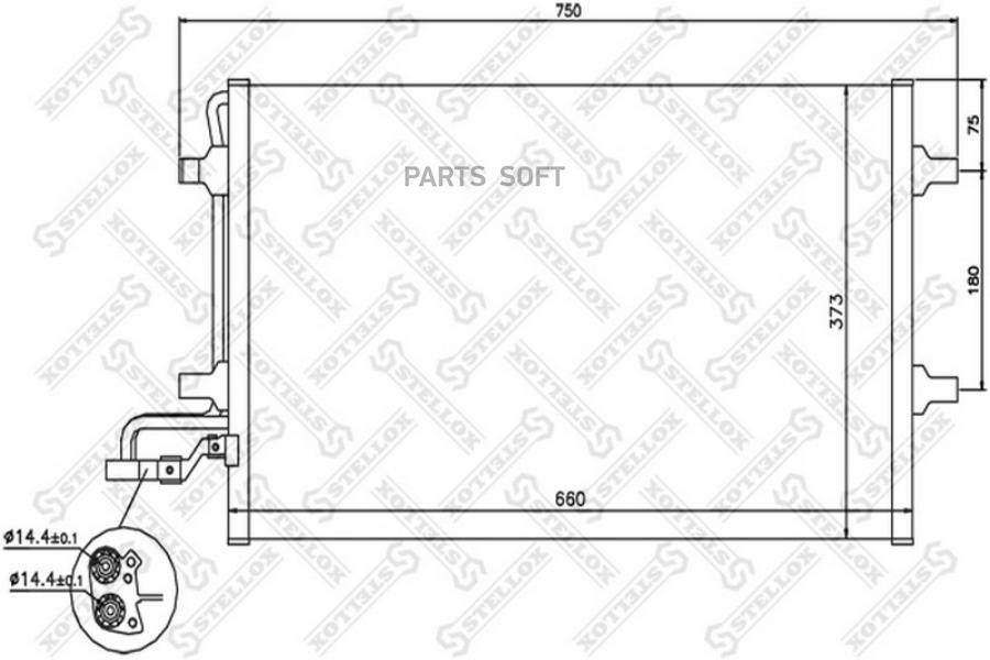 STELLOX Радиатор кондиционера STELLOX 1045639sx