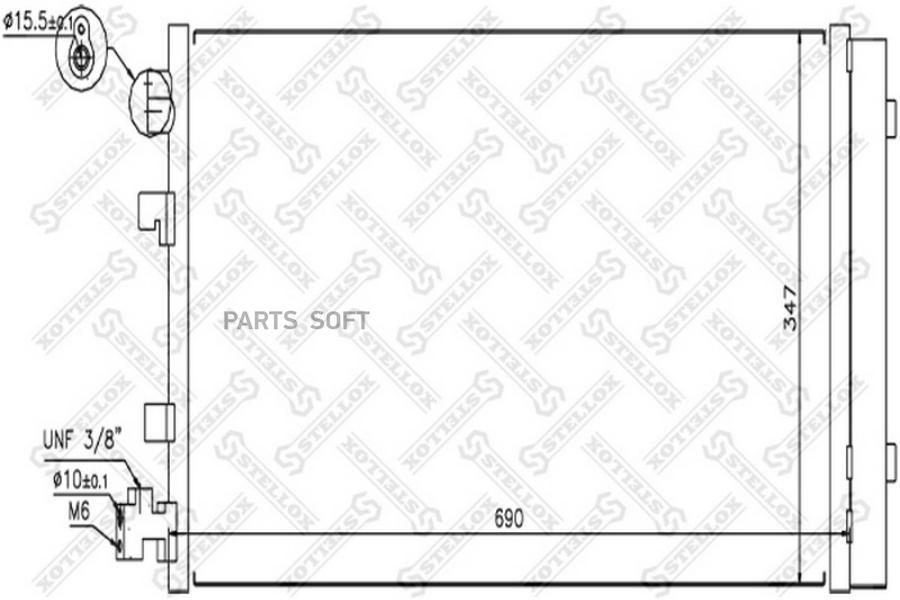 

STELLOX Радиатор кондиционера STELLOX 1045673sx