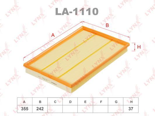 

Фильтр воздушный двигателя LYNXAUTO la1110