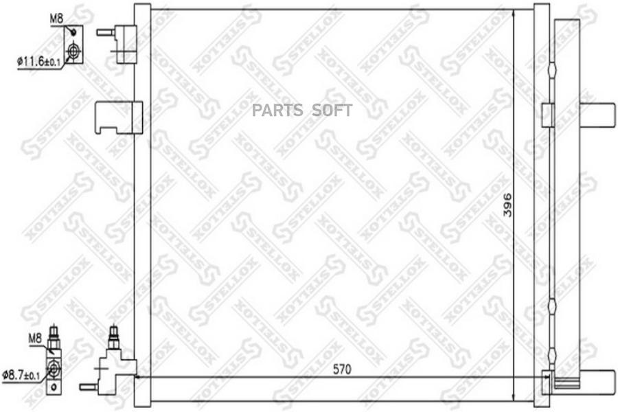 STELLOX Радиатор кондиционера STELLOX 1045686sx