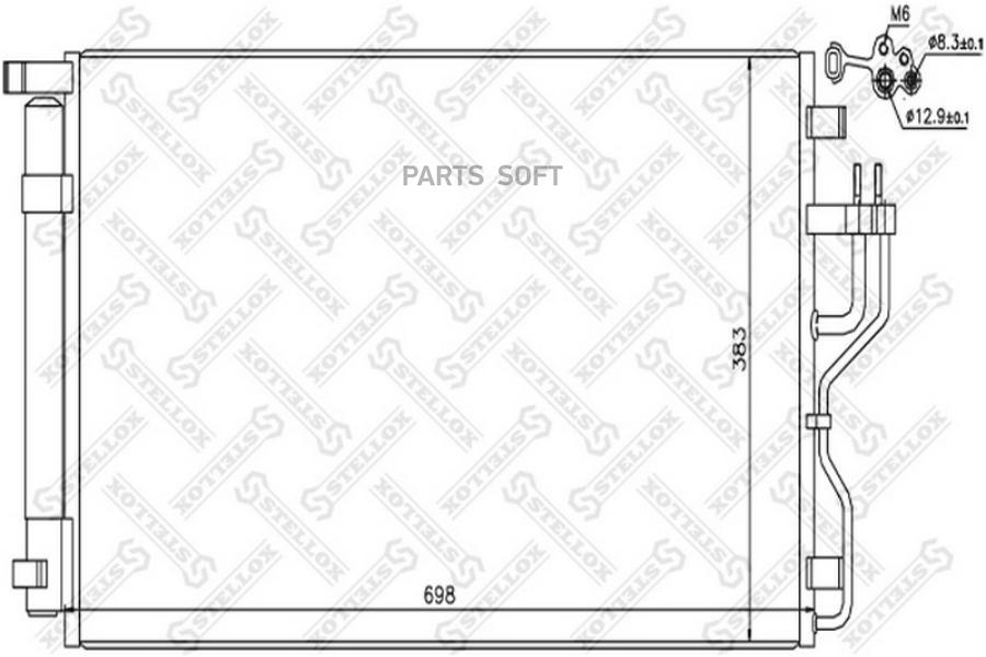 

STELLOX Радиатор кондиционера STELLOX 1045695sx