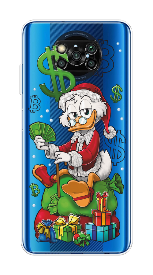 

Чехол на Xiaomi Poco X3/X3 Pro "Богатый санта Скрудж Макдак", Белый;красный;зеленый, 39250-1