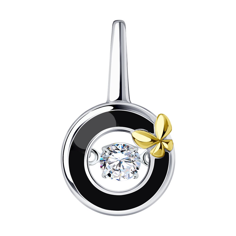 

Кулон из серебра Diamant 94-130-01851-1, фианит\эмаль, 94-130-01851-1