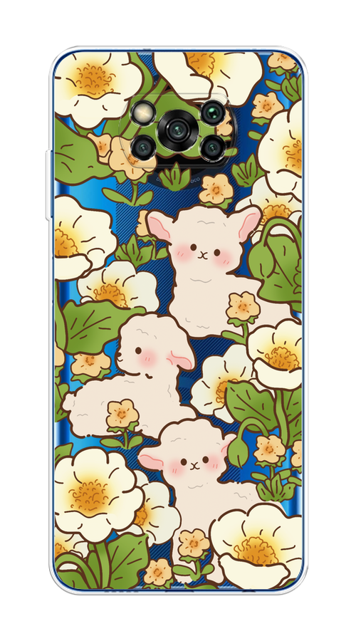 

Чехол на Xiaomi Poco X3/X3 Pro "Овечки в цветах", Зеленый;бежевый, 39250-1