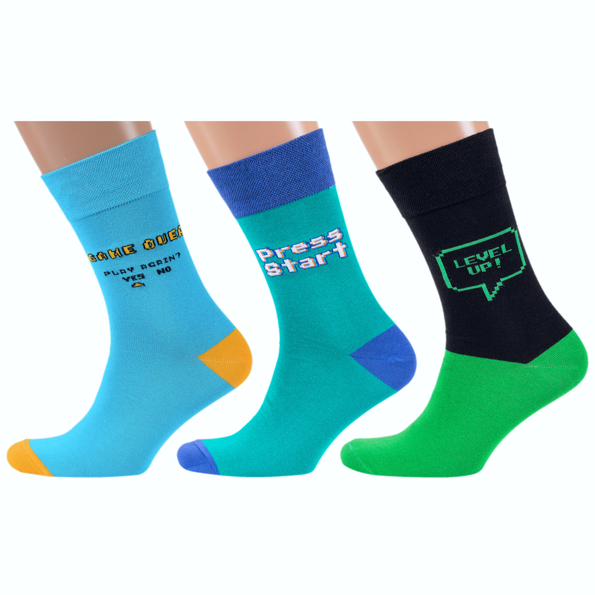 

Комплект носков мужских MoscowSocksClub msk3-М45 разноцветных 25, Голубой;бирюзовый;черный;зеленый, msk3-М45