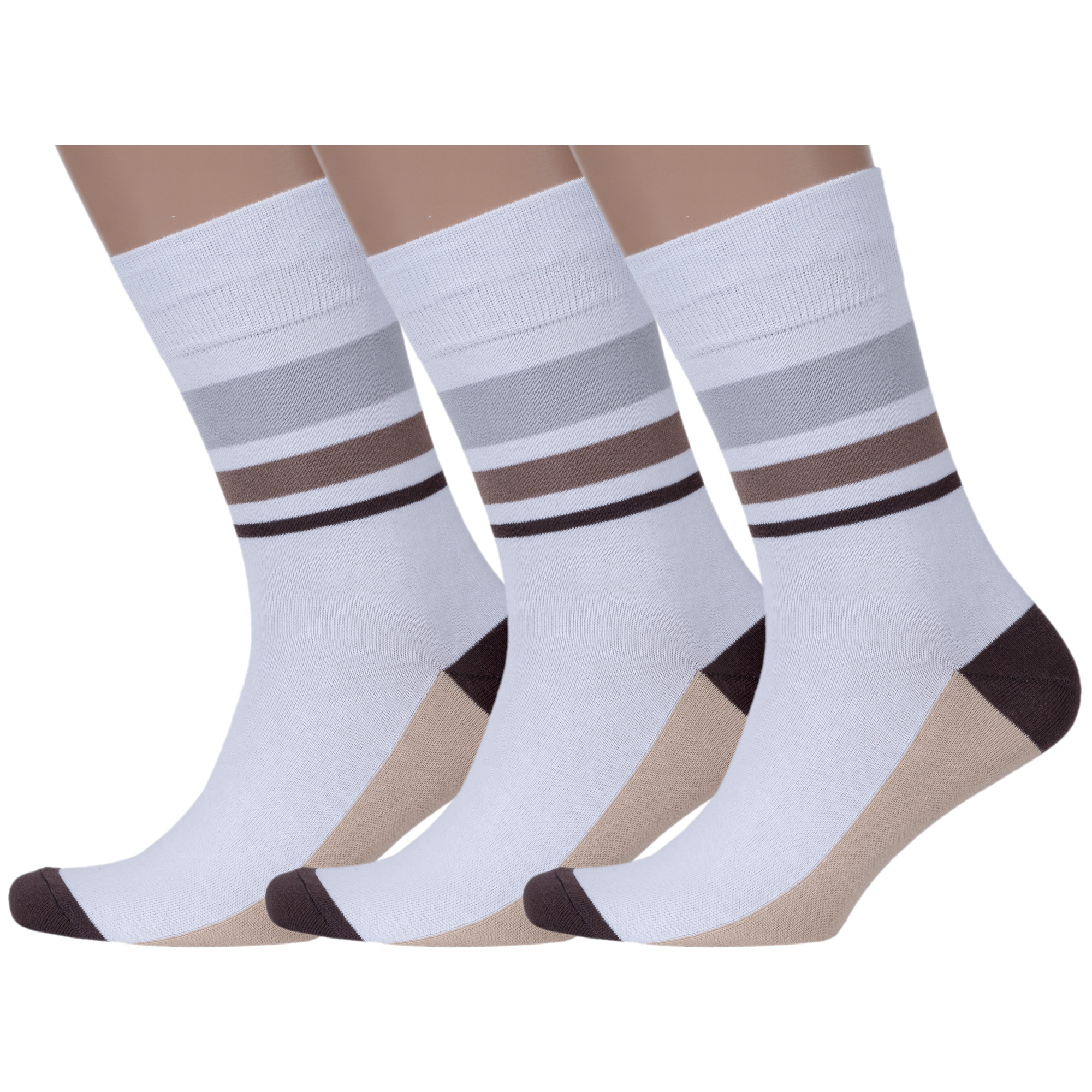 

Комплект носков мужских MoscowSocksClub msk3-М46 белых 25, Белый, msk3-М46