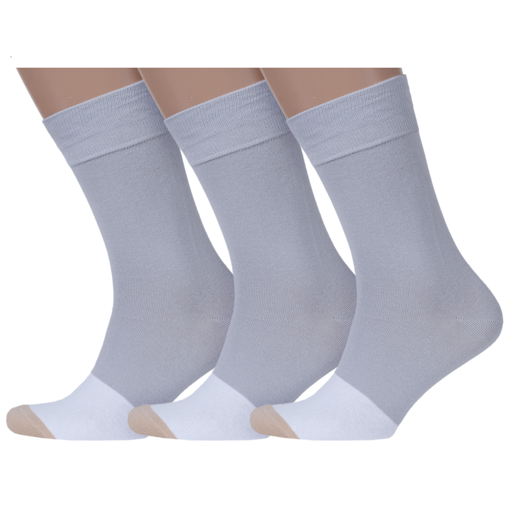 

Комплект носков мужских MoscowSocksClub msk3-М46 серых 25, Серый, msk3-М46