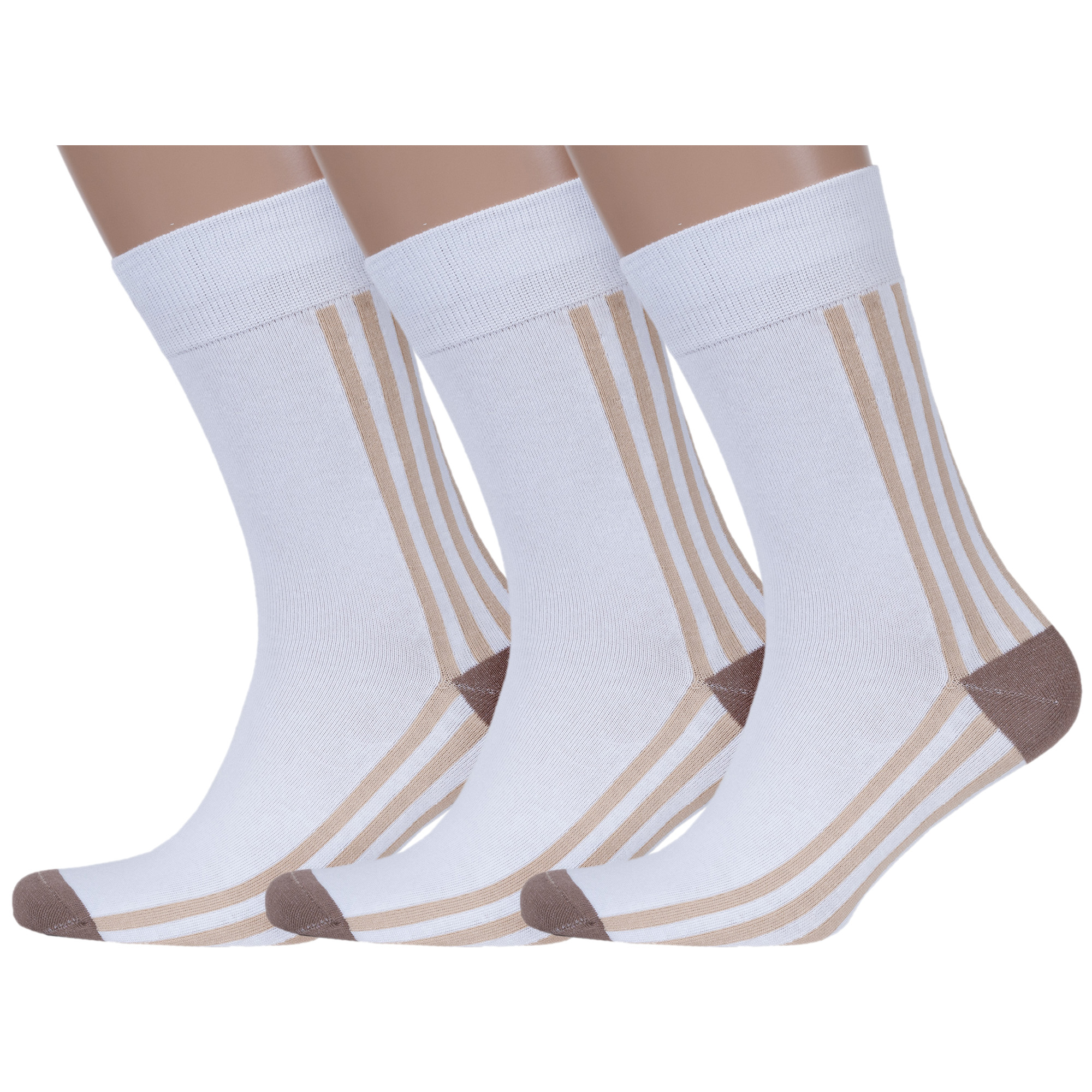 

Комплект носков мужских MoscowSocksClub msk3-М46 белых 27, msk3-М46