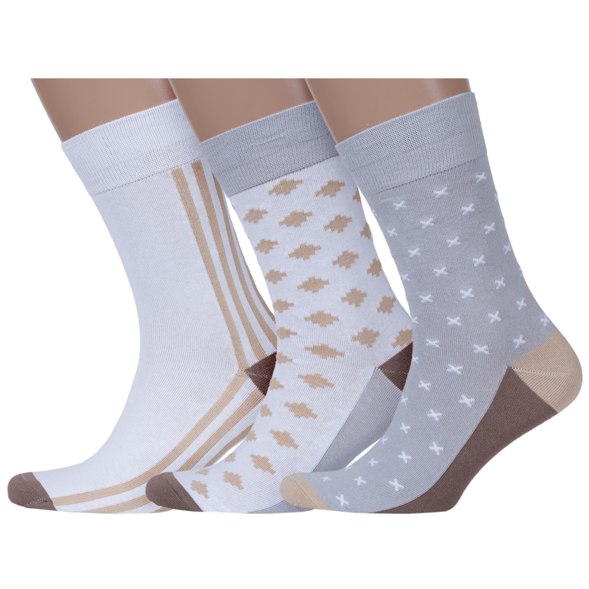 Комплект носков мужских MoscowSocksClub msk3-М46 разноцветных 25