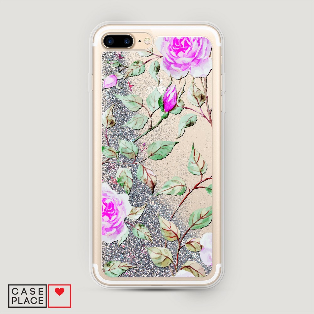 

Жидкий чехол с блестками "Цветочная фантазия 7" на Apple iPhone 8 Plus, 10991-1