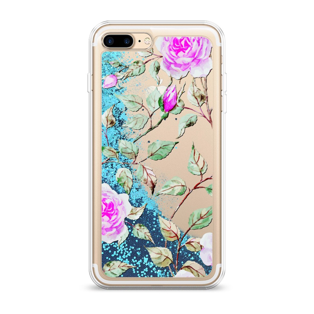 

Жидкий чехол с блестками "Цветочная фантазия 7" на Apple iPhone 8 Plus, 10993-1