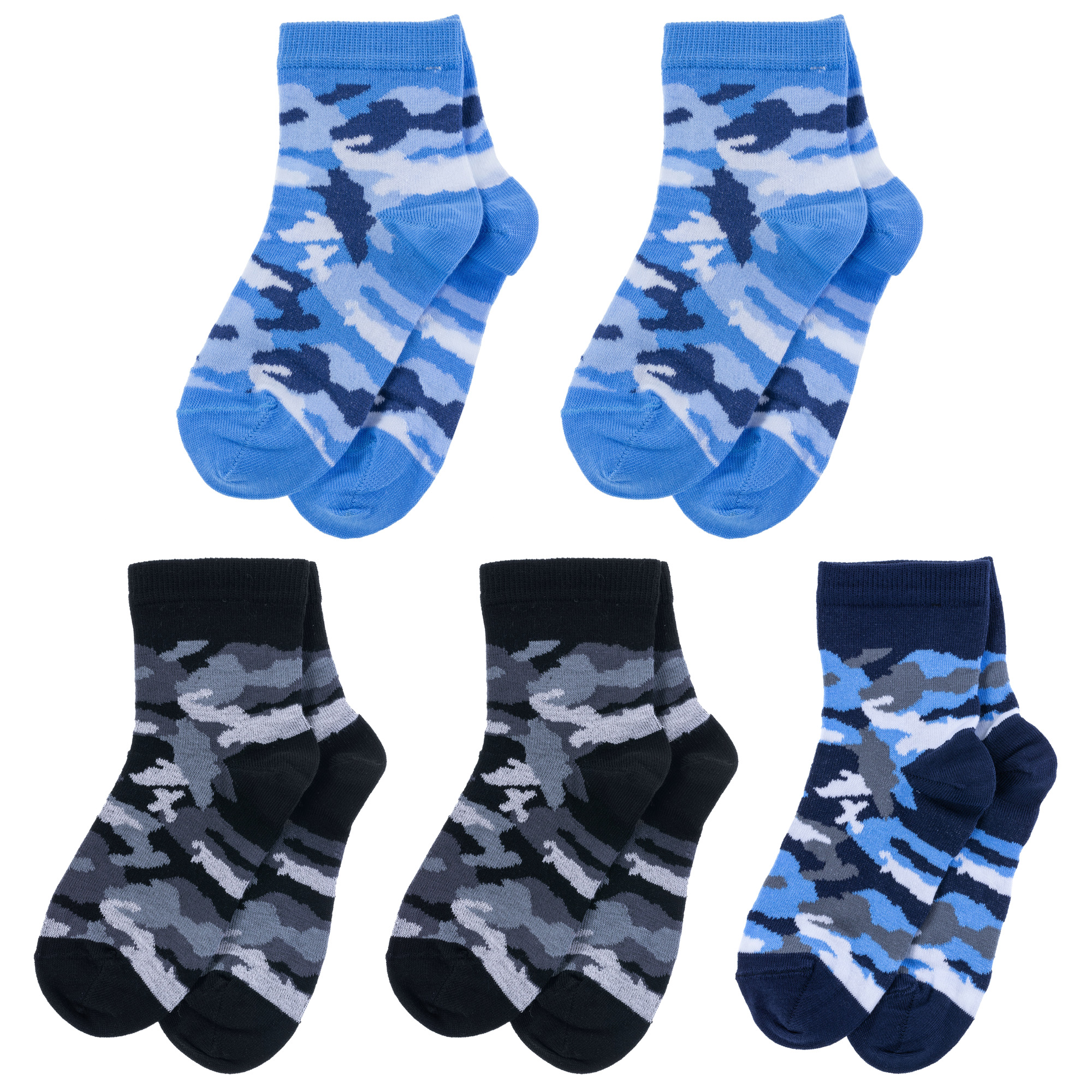 Носки детские LorenzLine 5-Л90, голубой; черный; серый; синий, 18-20