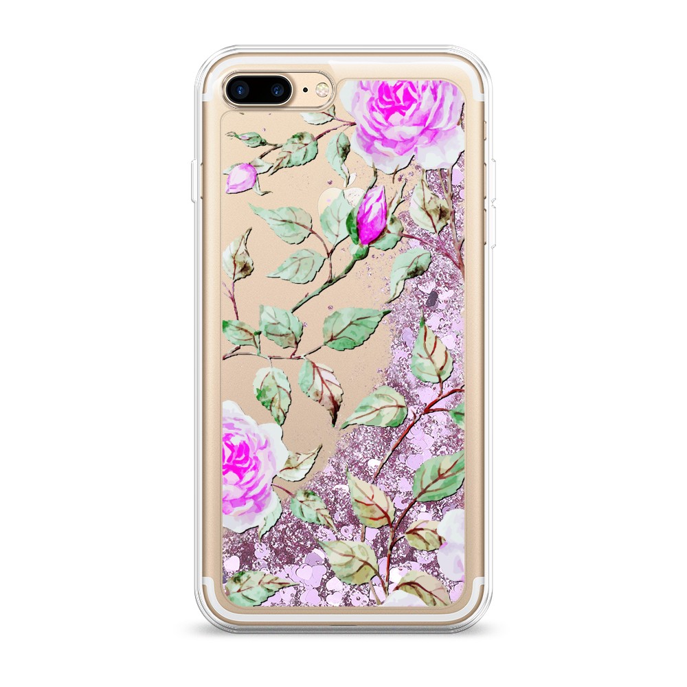 

Жидкий чехол с блестками "Цветочная фантазия 7" на Apple iPhone 8 Plus, 10994-1