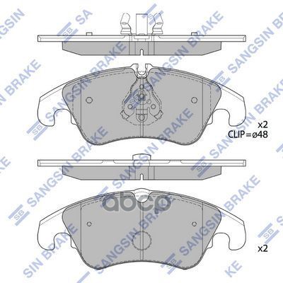 

Колодки тормозные FORD FOCUS II 09- передние Sangsin brake SP2145A