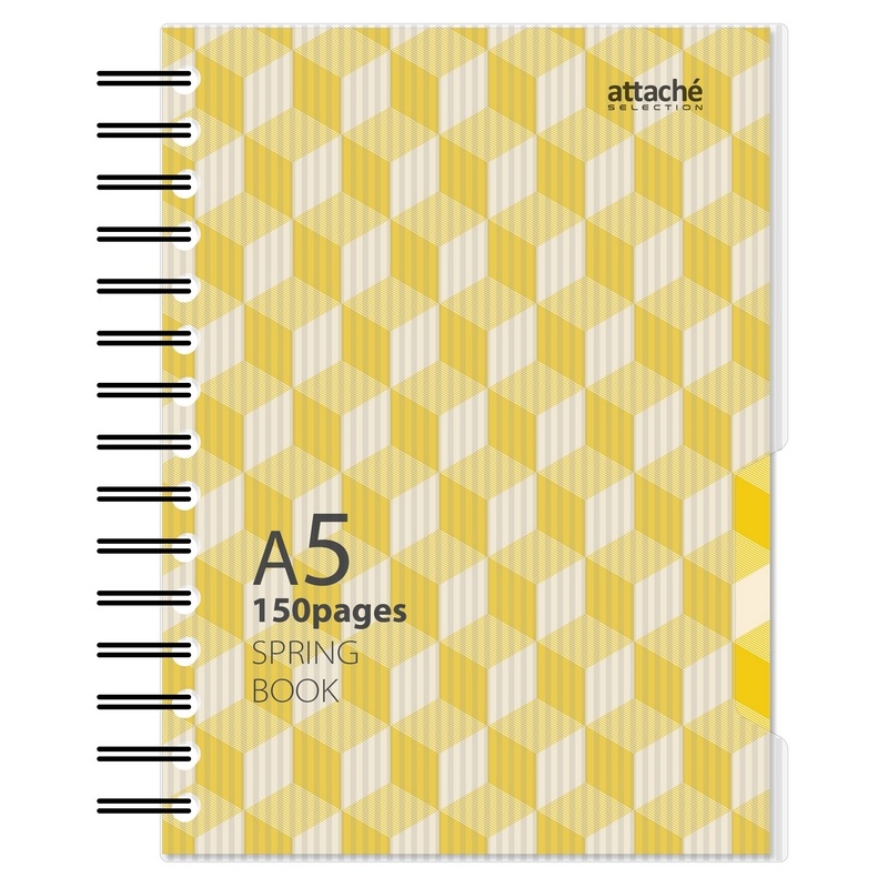 

Бизнес-тетрадь Attache Selection 1014474 Spring Book A5 150 листов желтая 170х202 мм, Attache Selection