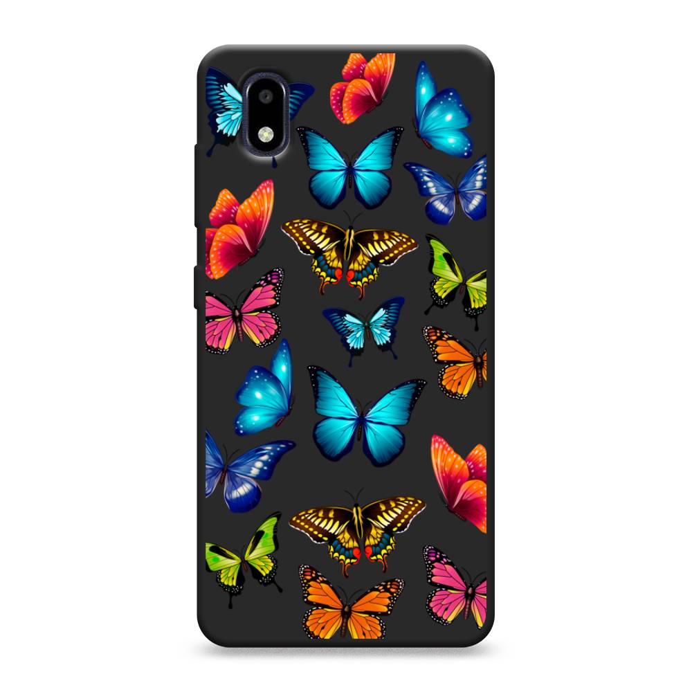 

Матовый силиконовый чехол "Разные бабочки" на ZTE Blade A3 (2020), Разные бабочки