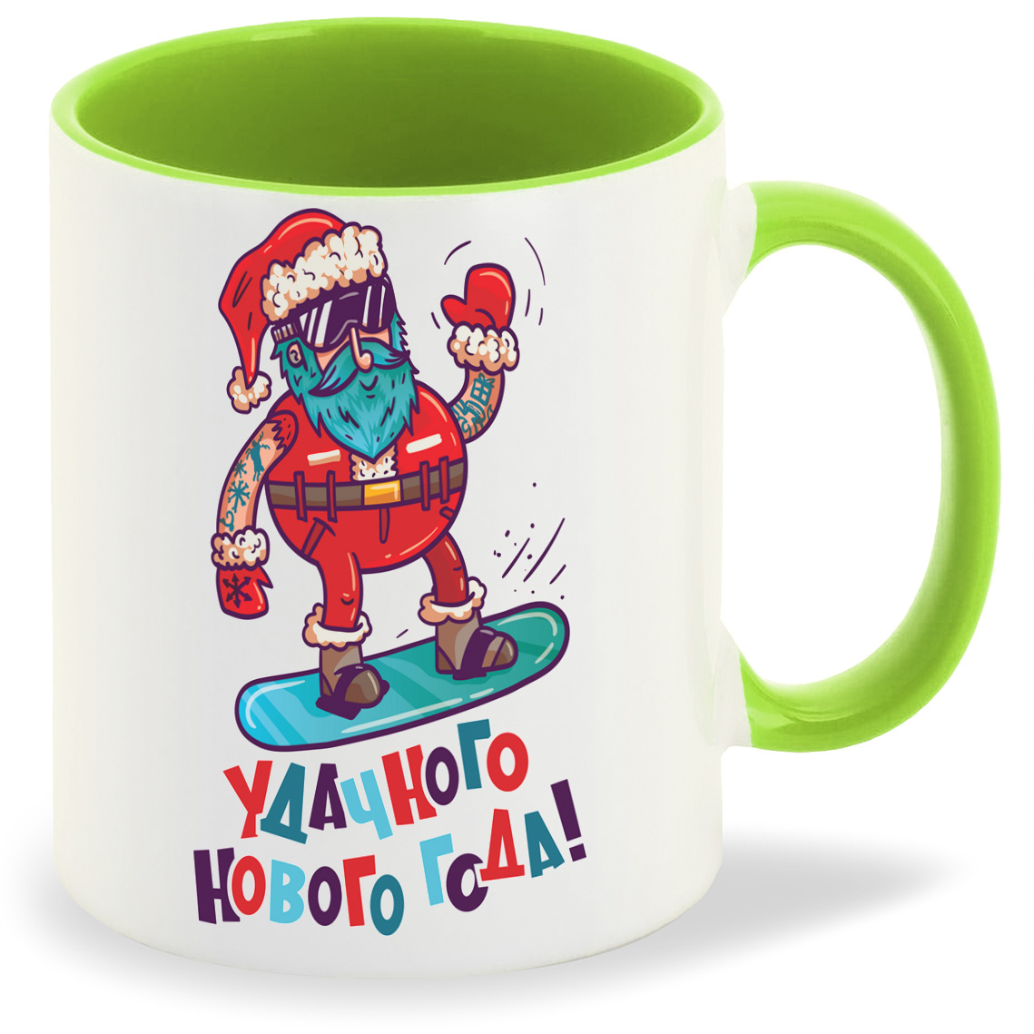 

Кружка CoolPodarok Прикол Новый год Дед Мороз Удачного Нового года, Прикол Новый год Дед Мороз Удачного Нового года