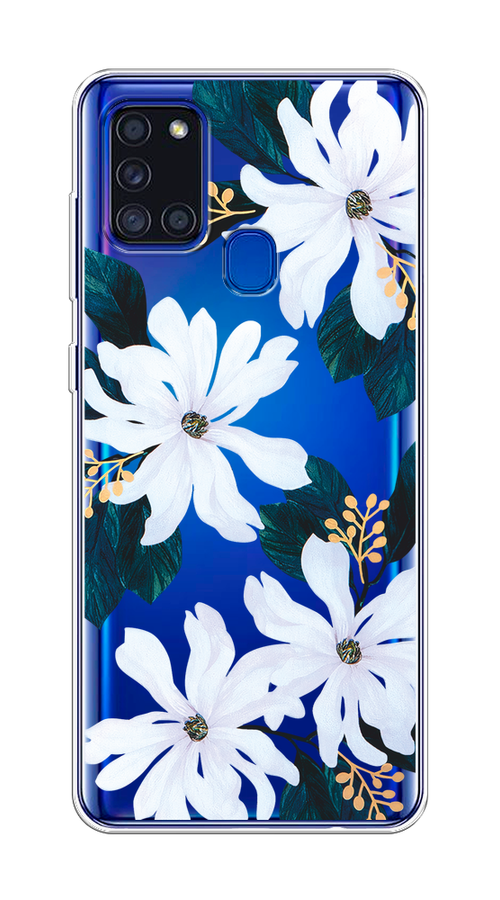 

Чехол на Samsung Galaxy A21s "Delilah Flower", Зеленый;белый, 2100250-1