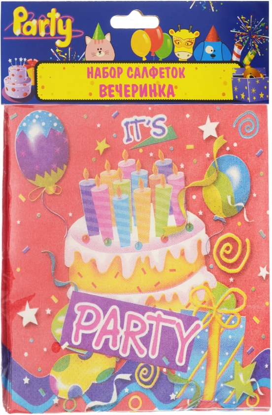 

Набор салфеток ACTION! Вечеринка, Разноцветный, L00287