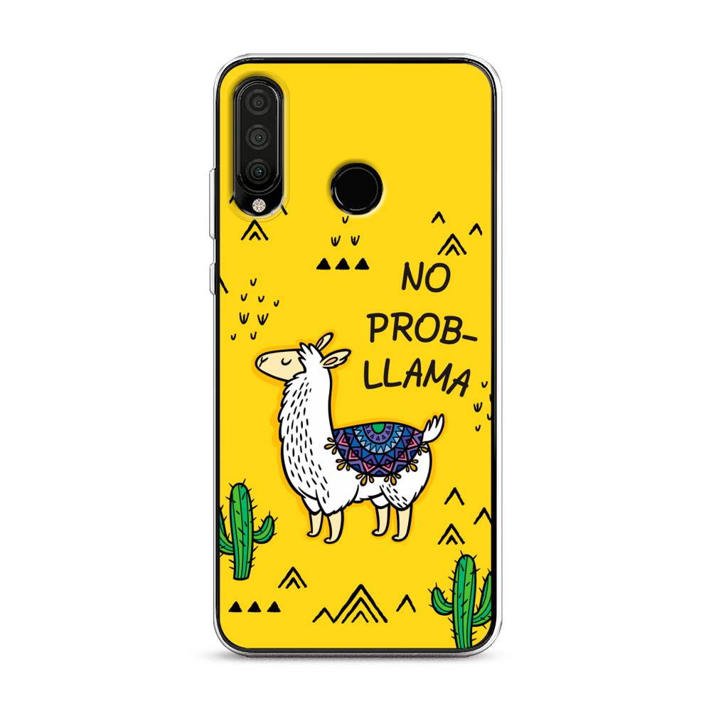 

Чехол Awog на Honor 20 Lite 2020 "No probLLama", Желтый;черный;синий, 611250-2
