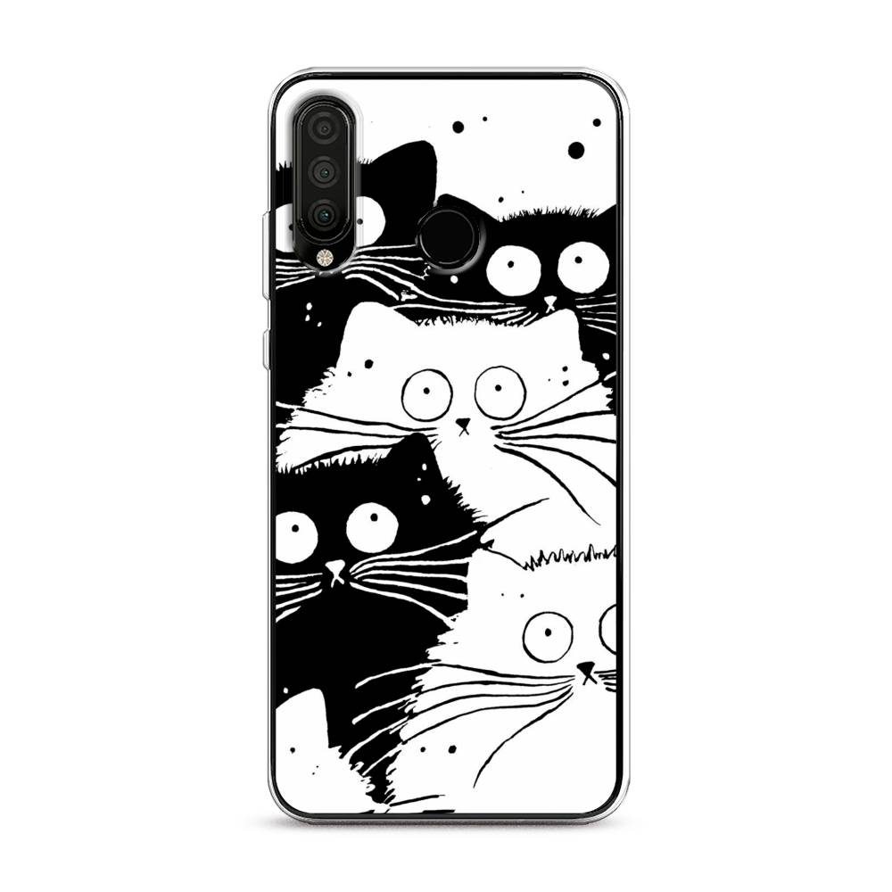 

Чехол Awog на Honor 20 Lite 2020 "Коты черно-белые", Черный;белый, 611250-2