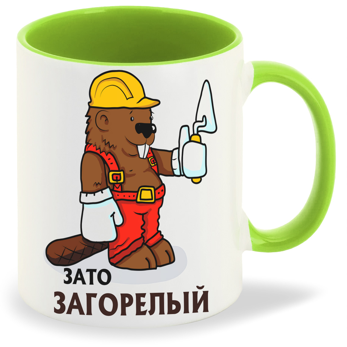 

Кружка CoolPodarok Прикол Зато загорелый, Прикол Зато загорелый