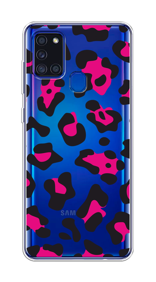 

Чехол на Samsung Galaxy A21s "Pink cow spots", Черный;розовый, 2100250-1