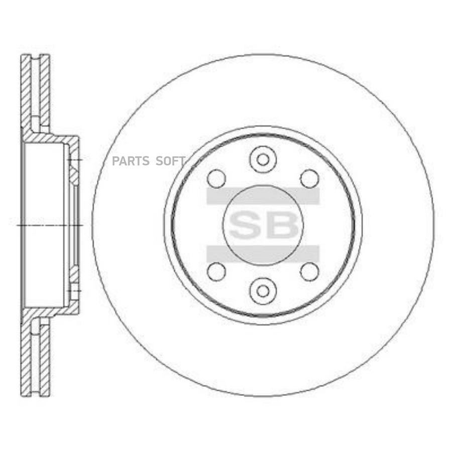 

Диск тормозной, передний SANGSIN BRAKE SD3067, SD3067