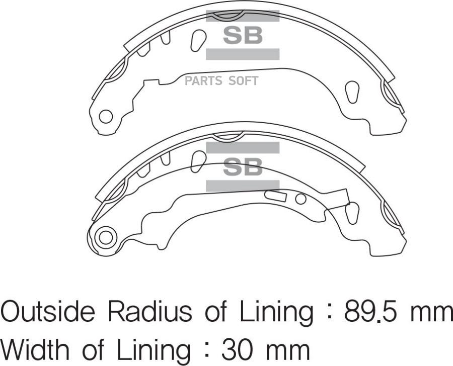 

Тормозные колодки Sangsin brake барабанные SA157, SA157