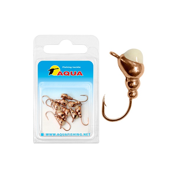 

Мормышка вольфрам AQUA Муравей с ушком и фосфорной каплей, 10 шт, 5,0mm, 1,50g, Золотистый, Муравей